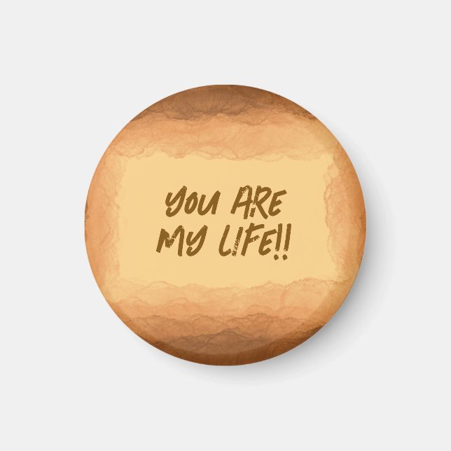 Imã Amarelo - Dia de os namorados castanho (Frente)