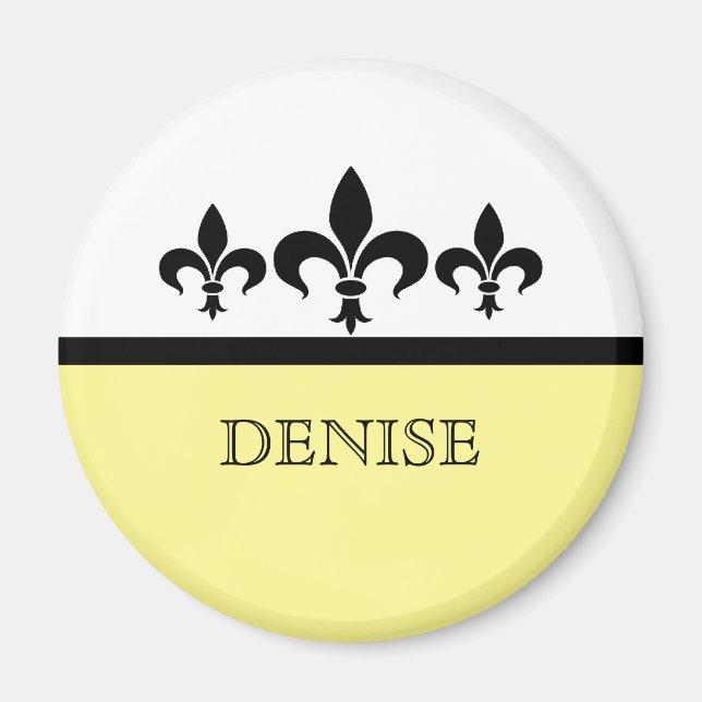 Imã Amarelo Fleur De Lis Magnet (Frente)
