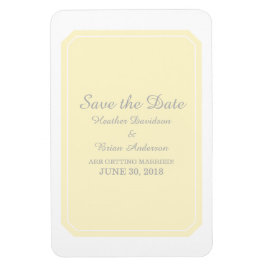 Ímã Amarelo Simplesmente Elegante Salve a Data