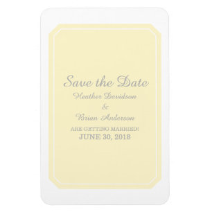 Ímã Amarelo Simplesmente Elegante Salve a Data