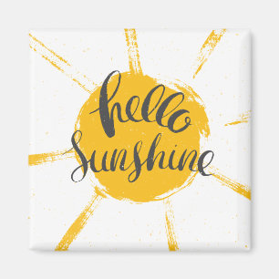 Imã Amarelo Sol Desenho Alô Alô Texto de Imagem Sunshi
