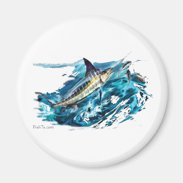 Imã Amarrando Marlin Saltando com Atum (Frente)