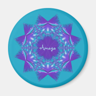 Imã AMAYA ~ ESTRELA! Roxo e Aqua ~ Design Deslumbrante