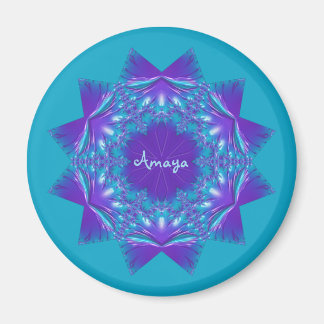 Imã AMAYA ~ ESTRELA! Roxo e Aqua ~ Design Deslumbrante