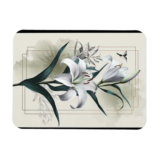 Ímã Amazon Lily Art - Estilo Dourado e Escandi (Horizontal)