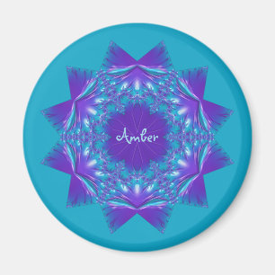 Imã AMBER ~ STAR! Purple e Aqua ~ Design impressionant
