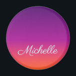 Imã Ambre de gradiente roxo, rosa e laranja<br><div class="desc">Ambre de gradiente roxo,  rosa e laranja</div>