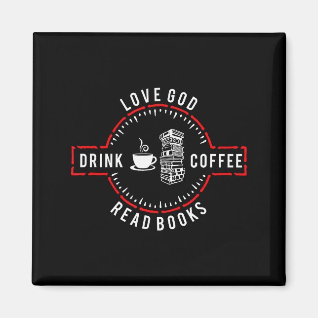 Imã Ame a Deus Beba Café Leia Livros  (Frente)