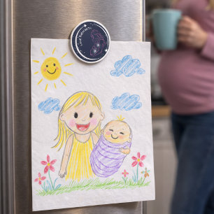 Imã Ame Ambos Pró-Vida Mãe Bebê Inspirador