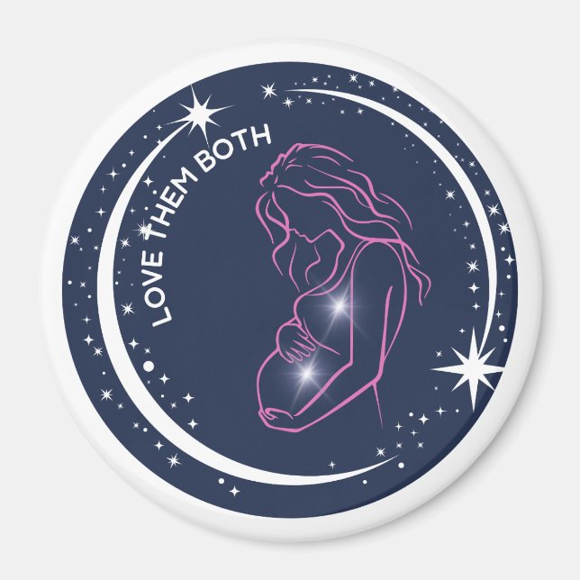 Imã Ame Ambos Pro-Vida Mãe Bebê Inspirador (Frente)