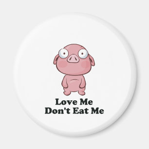 Imã Ame-me Não Coma Design de Porcos