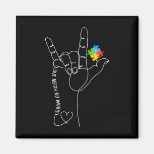 Imã Ame o Mês de Conscientização do Autismo Sem Palavr