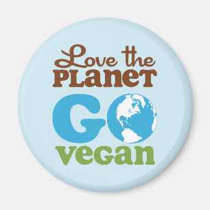Imã Ame o planeta Go Vegan