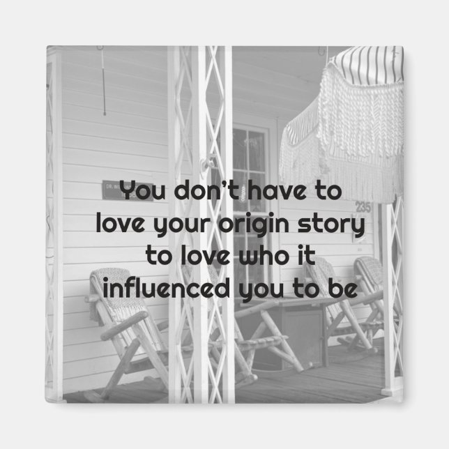 Imã Ame-se, preto e branco, Retrorando o ímã (Frente)