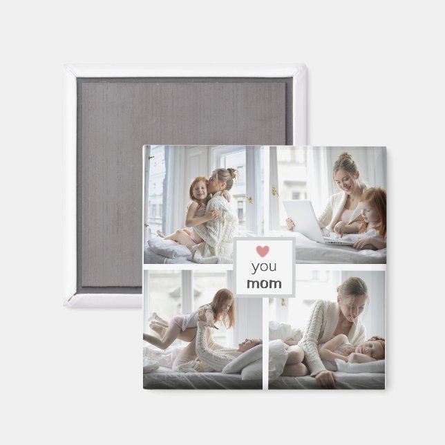 Imã Ame-Te Mãe - Magneta Personalizada De Fotografias  (Front/Back)