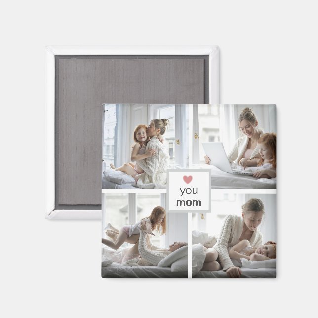 Imã Ame-Te Mãe - Magneta Personalizada De Fotografias  (Front/Back)