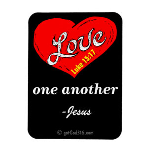 Ímã Ame um ao outro gotGod316.com Jesus