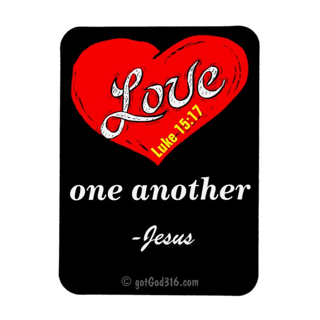 Ímã Ame um ao outro gotGod316.com Jesus (Vertical)