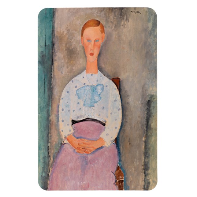 Ímã Amedeo Modigliani - Garota com uma blusa Polka-Dot (Vertical)