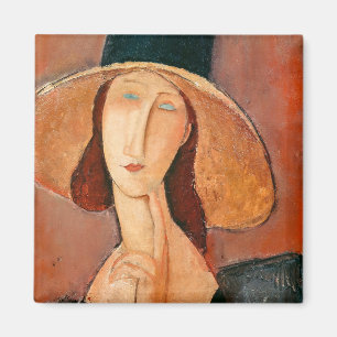 Imã Amedeo Modigliani - Jeanne Hebuterne em Grande Cha
