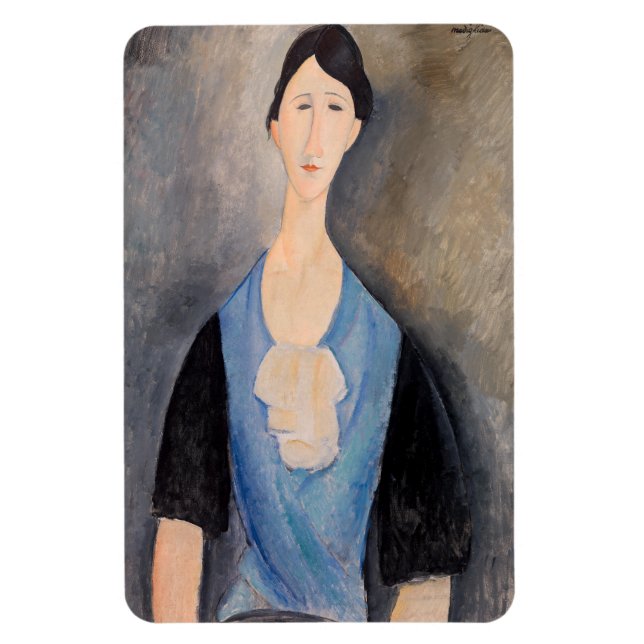 Ímã Amedeo Modigliani - Jovem Mulher de Azul (Vertical)