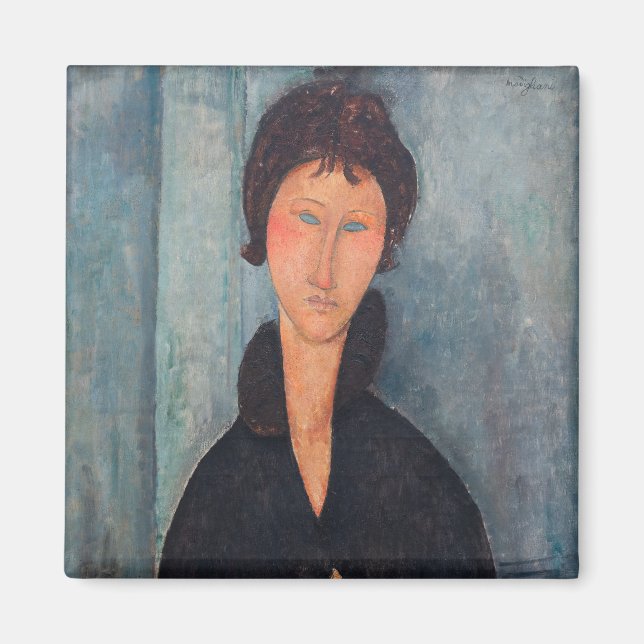 Imã Amedeo Modigliani - Mulher com Olhos Azuis (Frente)