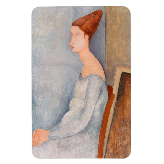 Ímã Amedeo Modigliani - Retrato Jeanne Hebuterne #3 (Vertical)
