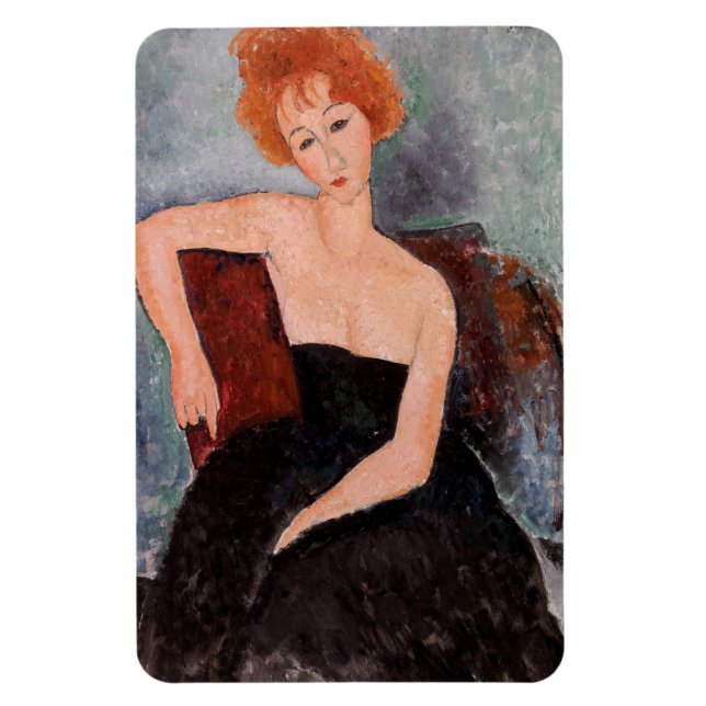 Ímã Amedeo Modigliani - Vestido da Noite Ruiva (Vertical)