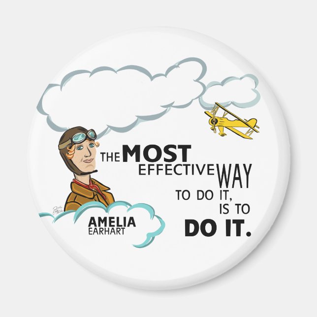 Imã Amelia Earhart é a maneira mais eficaz de fazer is (Frente)