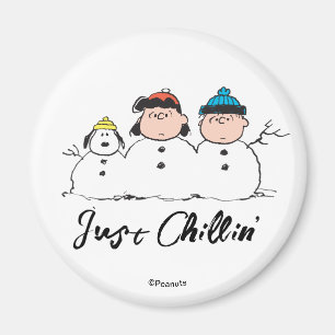 Imã Amendoins   3 Pessoa Snowman