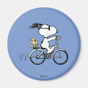 Imã Amendoins Bicicleta Snoopy & Woodstock