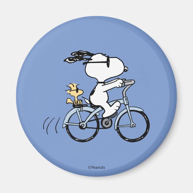 Imã Amendoins | Bicicleta Snoopy & Woodstock (Frente)