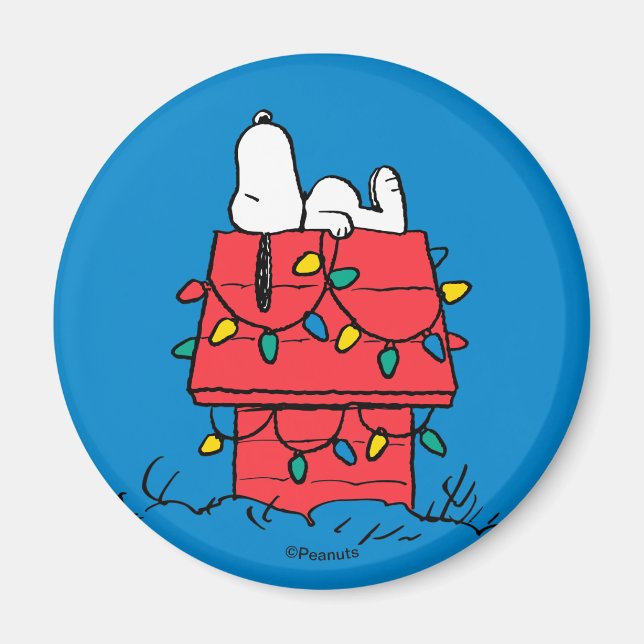 Imã Amendoins | Cachorro de Snoopy com Luzes (Frente)