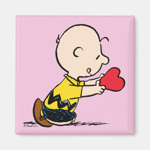 Imã Amendoins Dia de os namorados Charlie Brown Red