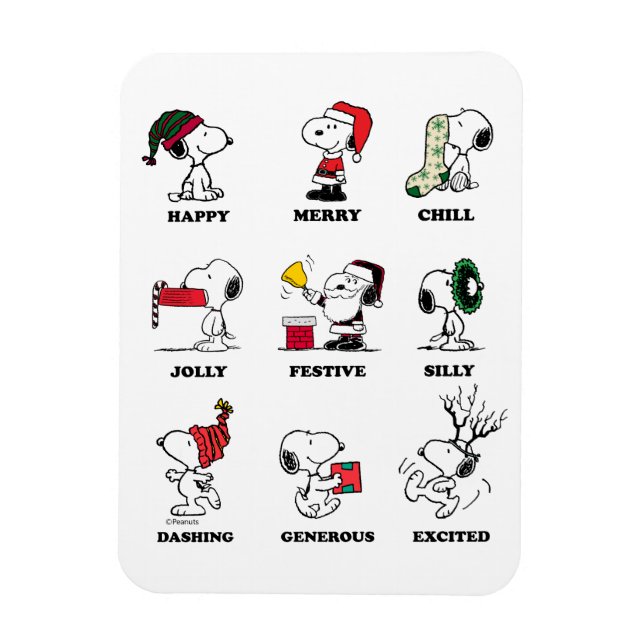 Ímã Amendoins | Florestas de Natal de Snoopy (Vertical)