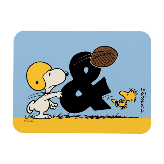 Ímã Amendoins | Futebol Snoopy & Woodstock (Horizontal)