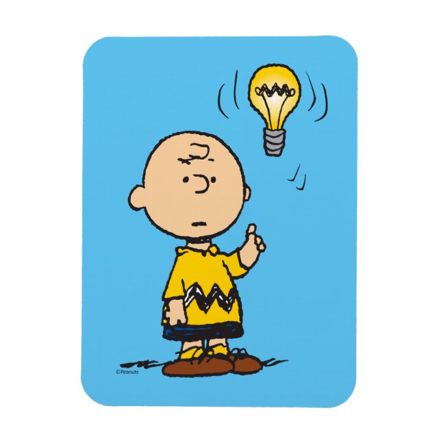 Ímã Amendoins | Ideia da lâmpada de Charlie Brown (Vertical)