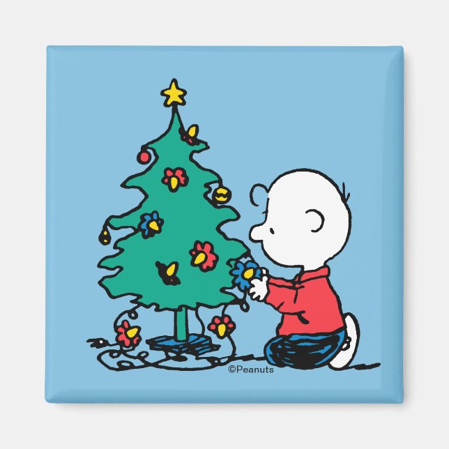 Imã Amendoins | Luzes de Natal Charlie Brown (Frente)