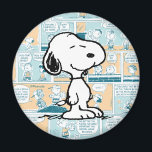 Imã Amendoins | Padrões de banda desenhada Snoopy<br><div class="desc">Snoopy é o amoroso bicho de estimação de Charlie Brown na tira cômica Peanuts de Charles M. Schulz. Veja este design de amendoins bonitinho com Snoopy em um padrão de banda desenhada.</div>