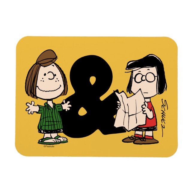 Ímã Amendoins | Peppermint Patty & Marcie (Horizontal)