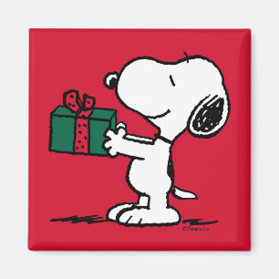 Imã Amendoins Presente de Natal Snoopy Giver