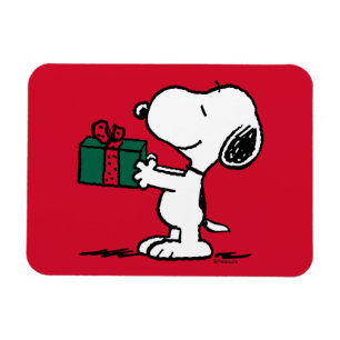 Ímã Amendoins Presente de Natal Snoopy Giver