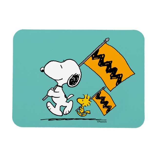 Ímã Amendoins | Sinalizadores de Snoopy & Woodstock (Horizontal)