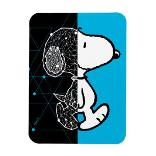 Ímã Amendoins   Snoopy Design geométrico