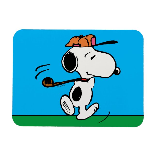 Ímã Amendoins | Snoopy Golf Swing (Horizontal)