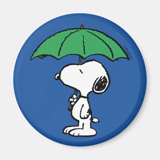 Imã Amendoins | Snoopy Green Umbrella (Frente)