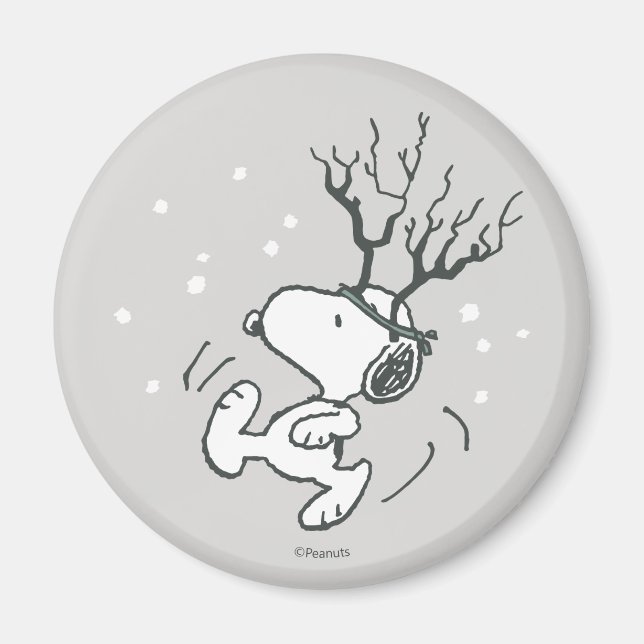 Imã Amendoins | Snoopy Reindeer (Frente)