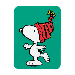 Ímã Amendoins Snoopy Winter Beanie Boné