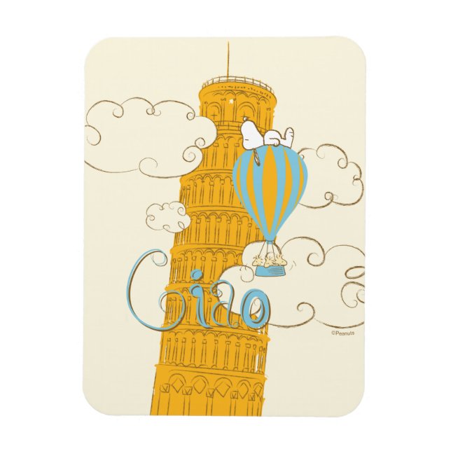 Ímã Amendoins | Snoopy & Woodstock Ciao (Vertical)