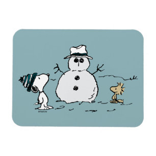 Ímã Amendoins Snoopy & Woodstock Construir Um Neve